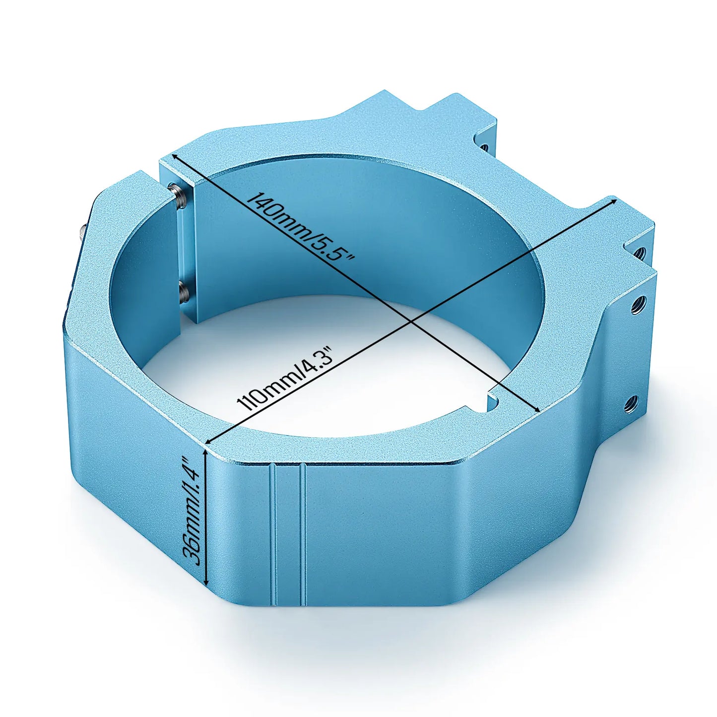 80 mm Aluminium-Spindelhalterung für CNC-Fräsen, wassergekühlte Spindel, passend für Genmitsu 4040-PRO MAX / 3030-PROVer MAX / 3030-PROVer Ultra