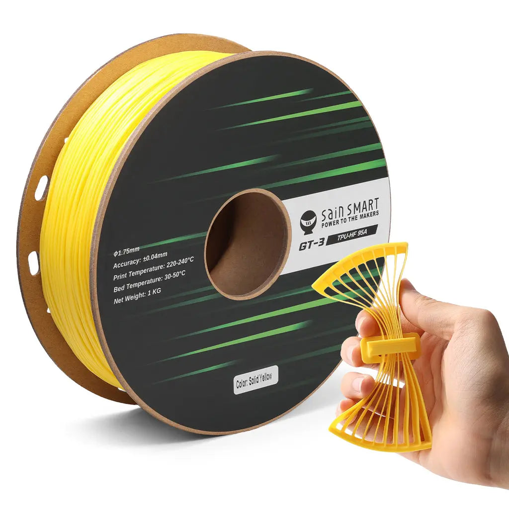 GT-3 High-Speed 95A Flexibles TPU Filament, ±0,04mm, 1,75mm, 1kg, Schwarz Weiß Rot Gelb Blau Grün Transparent