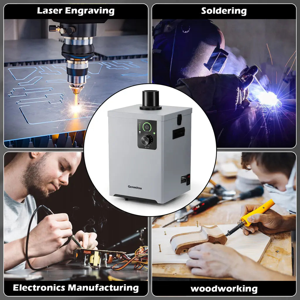 MD13 Rauchreiniger für Genmitsu L8 Lasergraviermaschine, Rauchabsauger mit Vierschichtfiltration