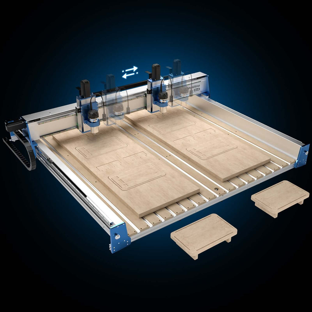 PROVerXL 4x4 CNC-Maschine, unterstützt Dual-Z-Achse, geschlossene Schleifen-Schrittmotor, Kugelumlaufspindelantriebssystem, große Fräsfläche für Holz- und Metallbearbeitung.