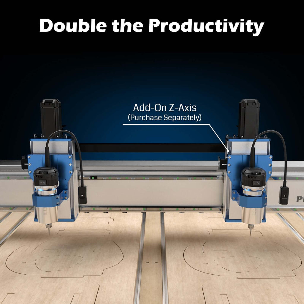 PROVerXL 4x4 CNC-Maschine, unterstützt Dual-Z-Achse, geschlossene Schleifen-Schrittmotor, Kugelumlaufspindelantriebssystem, große Fräsfläche für Holz- und Metallbearbeitung.