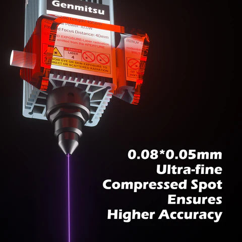 Genmitsu 10W Compressed Spot Fixfokus-Lasermodul mit Luftzufuhrdüse