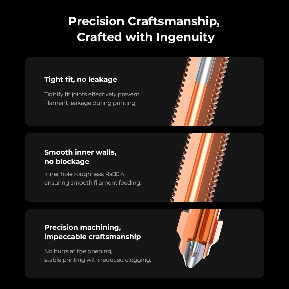 Creality K1C Unicorn Quick-Swap-Düsensatz (4 Stück) – Düsen aus Kupfer und gehärtetem Stahl für Ender-3 V3, Ender 3 V3 Plus