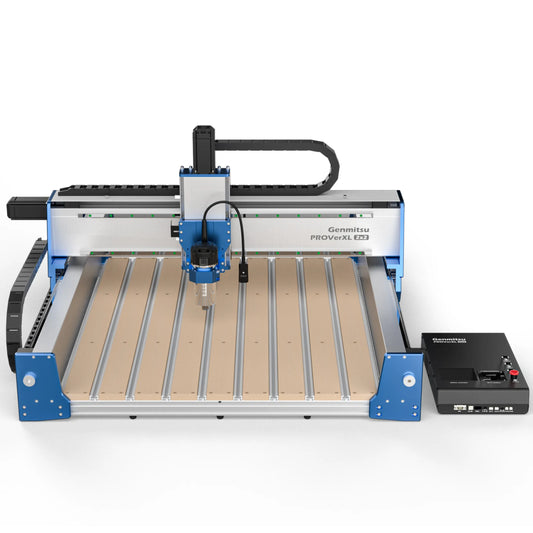 PROVerXL 2X2 CNC-Fräsmaschine für Holzbearbeitung, 679x679x113mm Arbeitsbereich, geschlossene Schleifenmotoren, GRBL-Steuerung, 710W Spindel, Aluminiumrahmen, einfache Montage, WiFi & App unterstützt