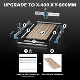 Y-Achsen-Erweiterungssatz für CNC 4040 RENO, Y-Achsen-Verlängerung auf 800 mm, 4040-Upgrade auf 4080/6080