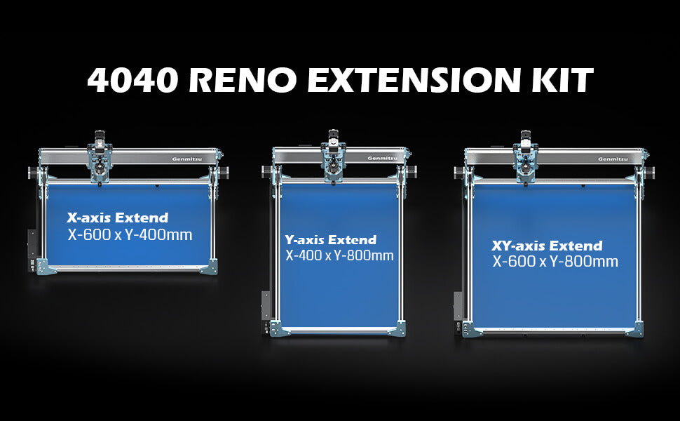 Y-Achsen-Erweiterungssatz für CNC 4040 RENO, Y-Achsen-Verlängerung auf 800 mm, 4040-Upgrade auf 4080/6080