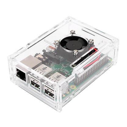 [discontinued] Pi2/Pi3 Arcylic Case with Cooling Fan