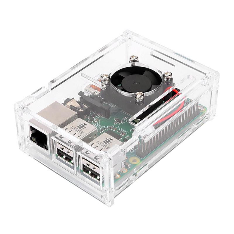 [discontinued] Pi2/Pi3 Arcylic Case with Cooling Fan