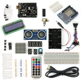 [discontinued] SainSmart UNO Project Basic Starter Kit with Tutorial for Arduino(UNO R3 & 1602 LCD & Prototype Shield & HC-SR04 Distance Sensor)