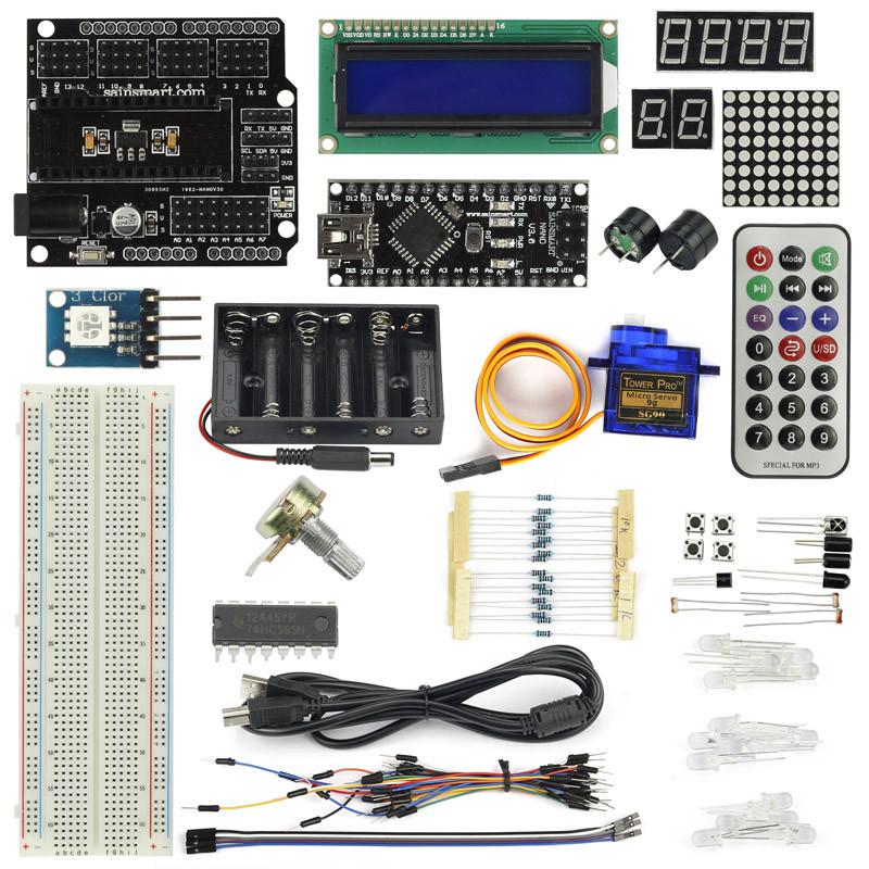 SainSmart Nano V3+5V Servo motor Starter Kit for Basic Arduino Projects
