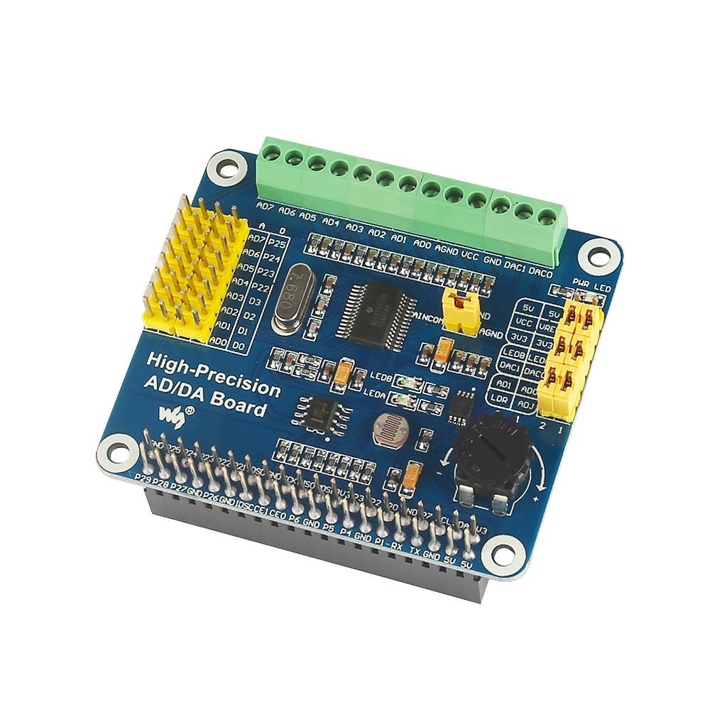 SainSmart Raspberry Pi AD/DA Expansion Sheild Board for Adding High-Precision AD/DA Functions to Raspberry Pi Onboard ADS1256 DAC8552 Sensor Interface