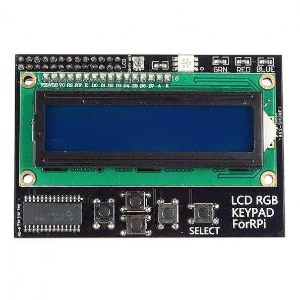 [discontinued] 16x2 I2C IIC Interface RGB LED Display  + Keypad für Raspberry Pi
