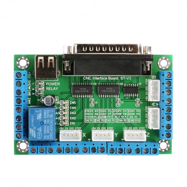 [discontinued] 5-Axis CNC Breakout Board for Stepper Motor Driver