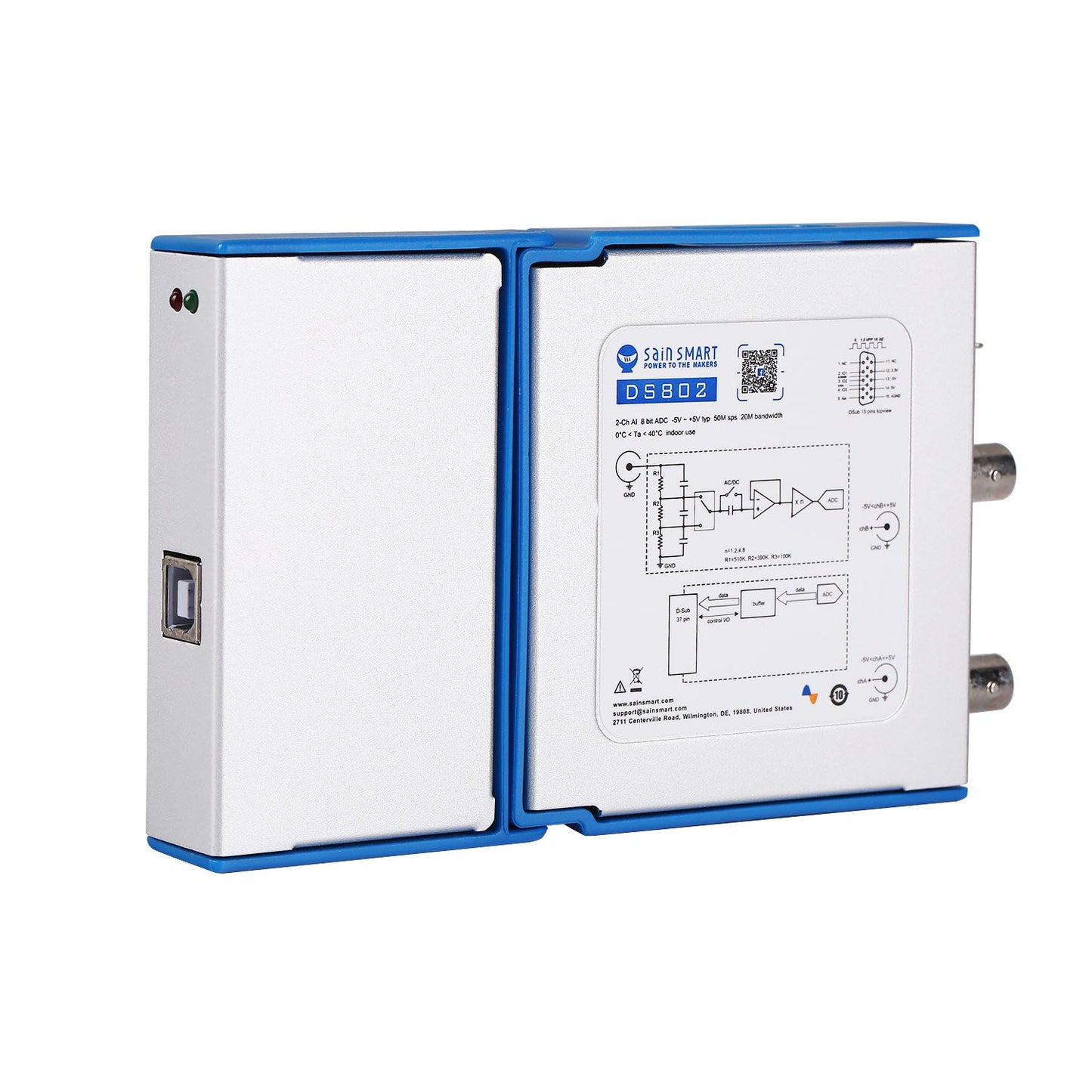 [discontinued] SainSmart DS802 Dual Kanäle Virtuell PC Oszilloskop