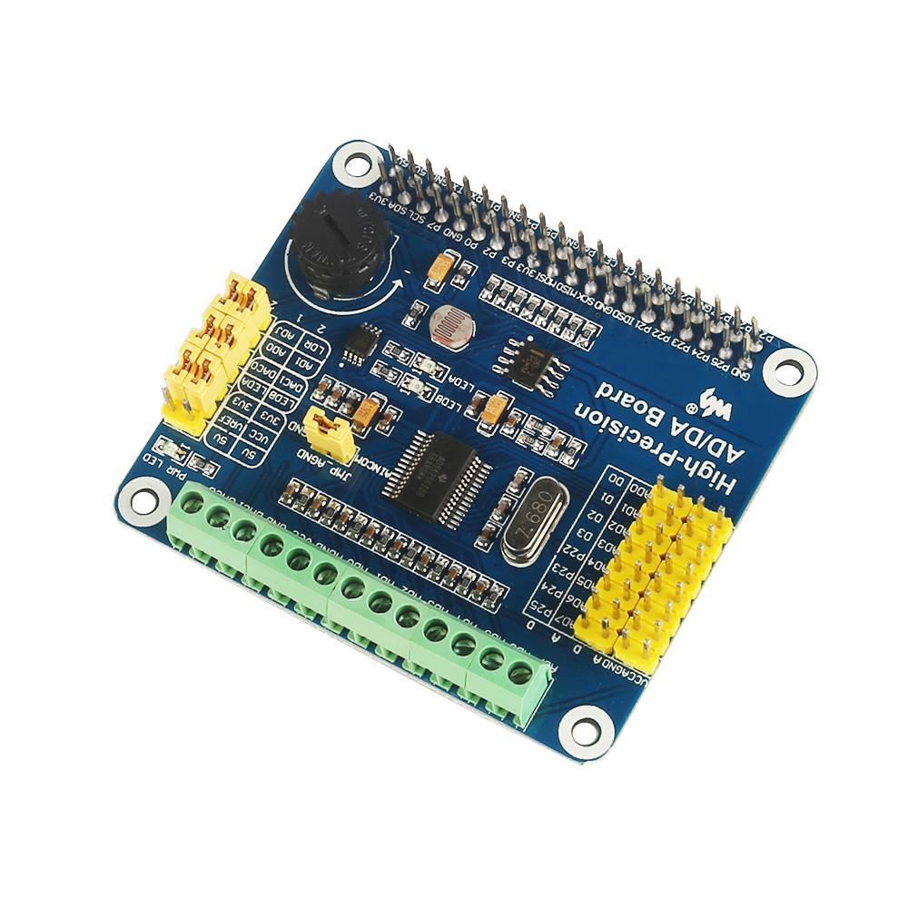 SainSmart Raspberry Pi AD/DA Expansion Sheild Board for Adding High-Precision AD/DA Functions to Raspberry Pi Onboard ADS1256 DAC8552 Sensor Interface