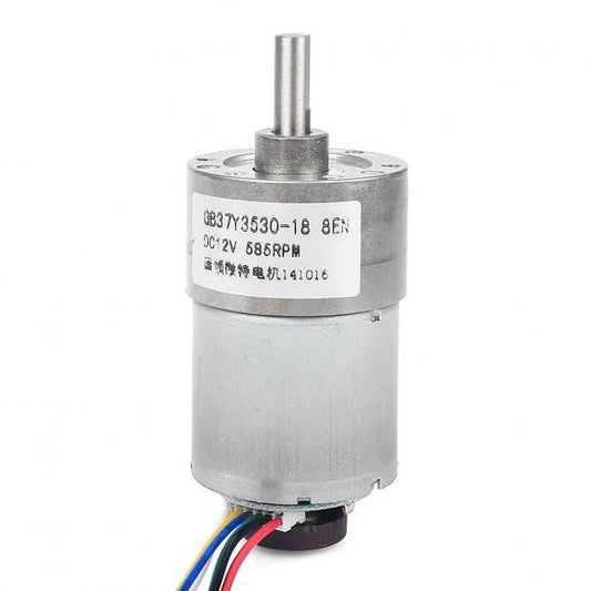 [discontinued] 19:1 Metal Gearmotor 365rpm 37Dx52L mm with 64 CPR Encoder 12V