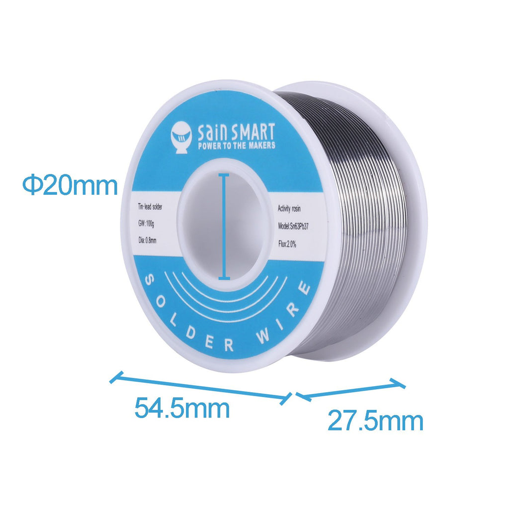 SainSmart Solder Wire | 0.8mm 100g | Sn63 Pb37