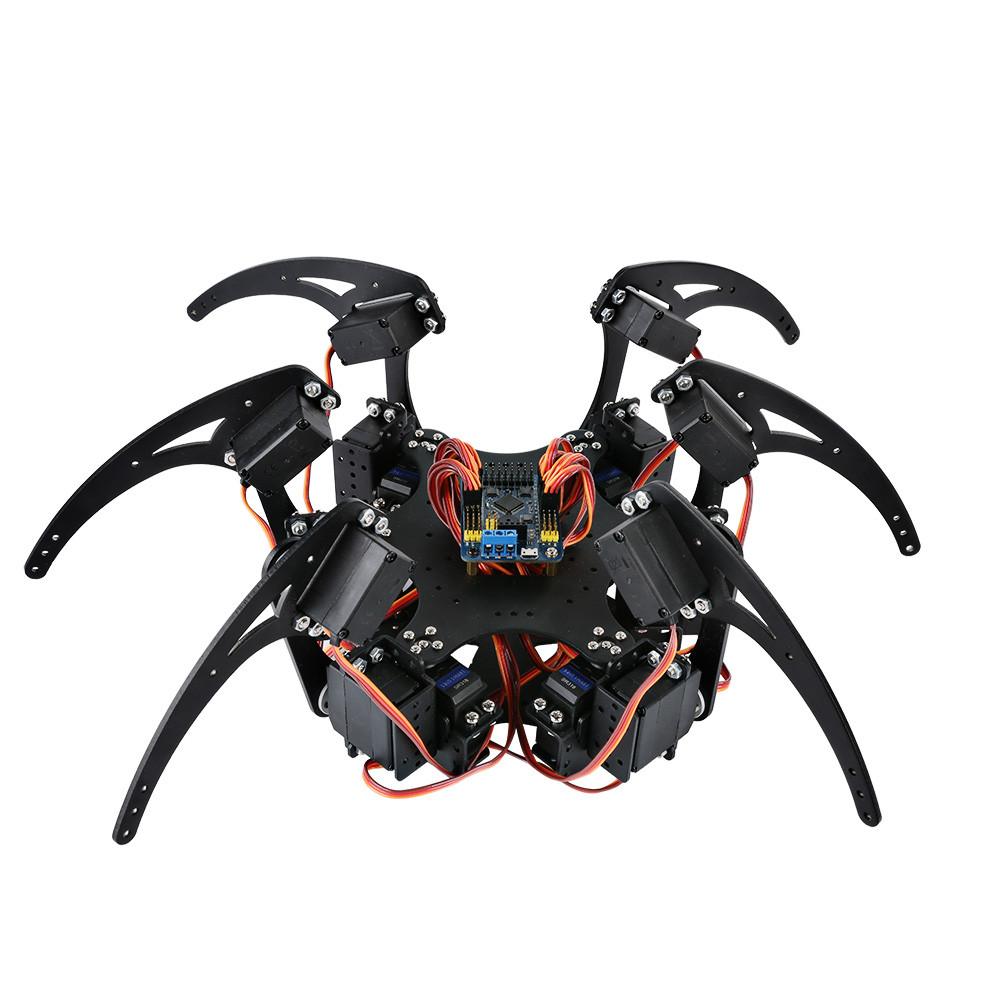 [discontinued] SainSmart Hexapod 6 Legs Spider Robot with SR318 Servo Motor & Remote Control & Control Board