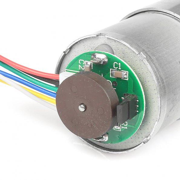 [discontinued] 19:1 Metal Gearmotor 365rpm 37Dx52L mm with 64 CPR Encoder 12V