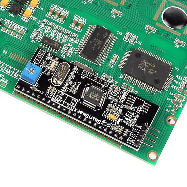 [discontinued] 240X128 TTL Serial Matrix Graphic LCD Display Blue, [Final Sale]