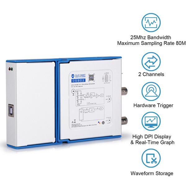 [discontinued] SainSmart DS802 Dual Kanäle Virtuell PC Oszilloskop
