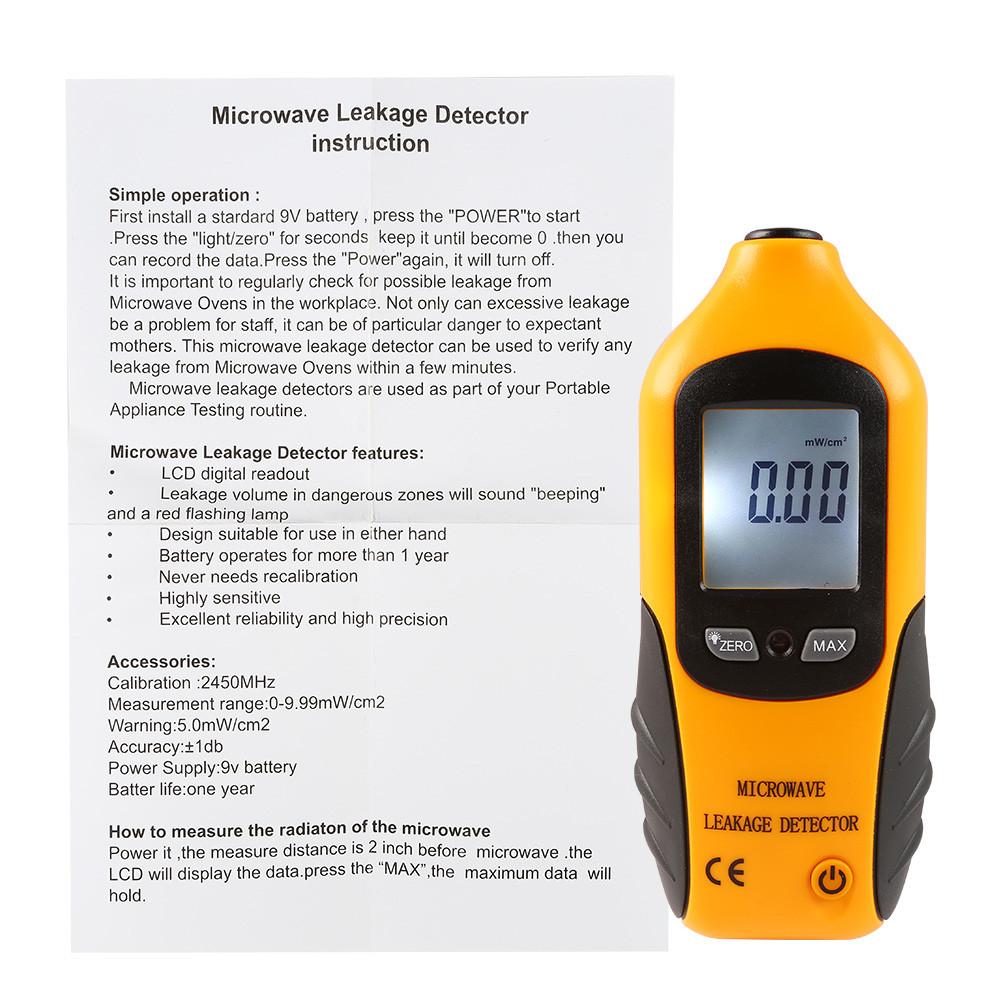 Portable Digital Microwave Leakage Radiation Detector Meter 0-9.99mW/cm²