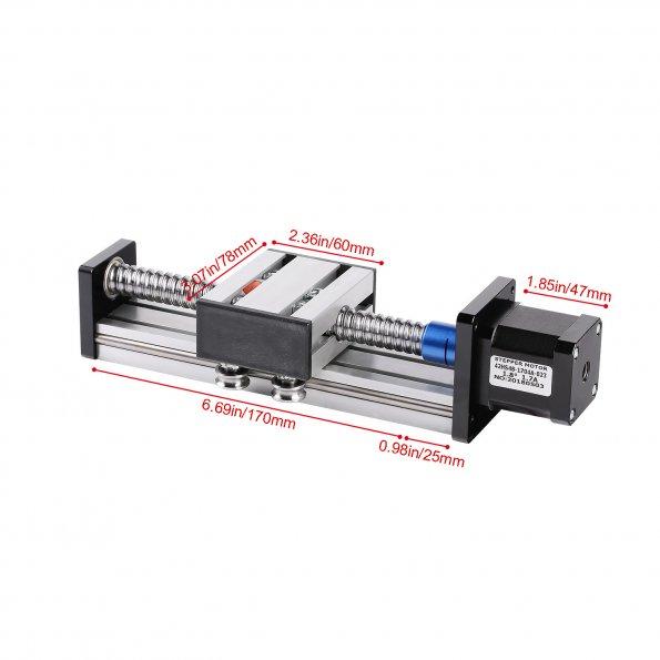 [discontinued] CNC Linearführungsschiene mit Nema17 Schrittmotor für Sainsmart CNC Fräse