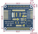 SainSmart Raspberry Pi AD/DA Expansion Sheild Board for Adding High-Precision AD/DA Functions to Raspberry Pi Onboard ADS1256 DAC8552 Sensor Interface