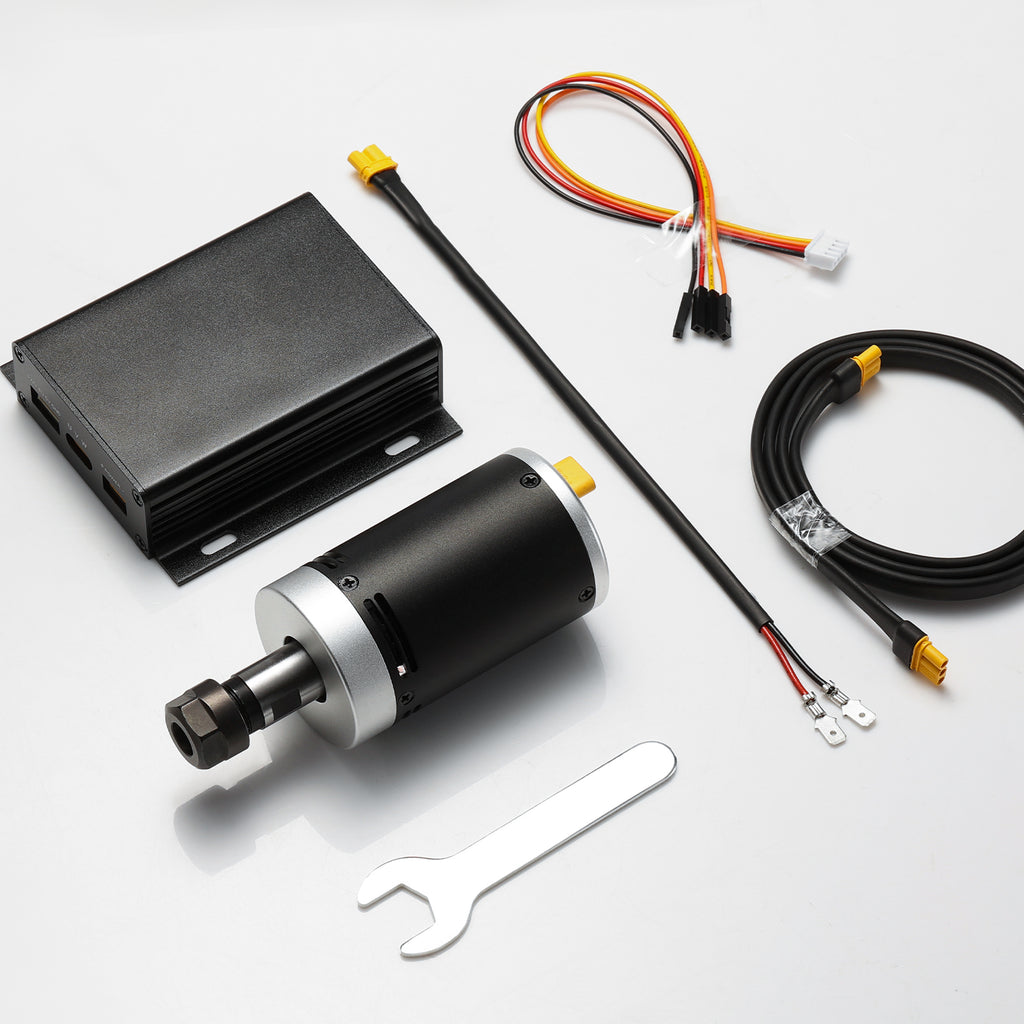 CNC Brushless Motor DC Spindel Kit 24V 12000rpm with Drive Board & Collet Holder Installed, Perfect for 3018 Series CNC Machine