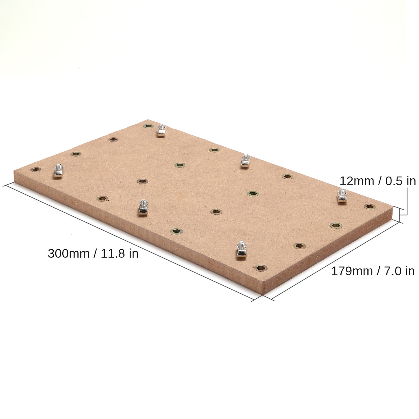 Genmitsu MDF-Arbeitsoberfläche für 3018 CNC-Fräser | 30 x 18 x 1,2cm | M6-Löcher (6mm)