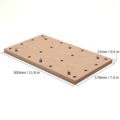 Genmitsu MDF-Arbeitsoberfläche für 3018 CNC-Fräser | 30 x 18 x 1,2cm | M6-Löcher (6mm)