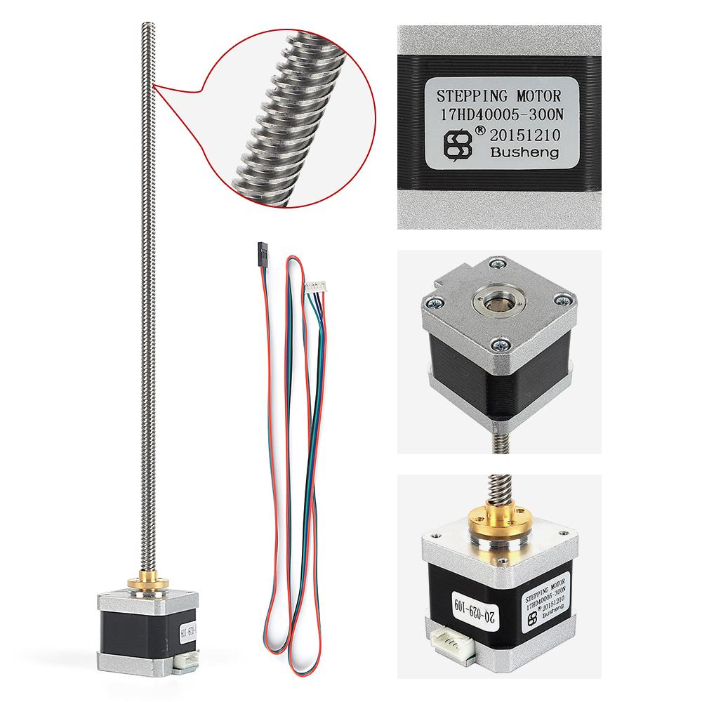 [discontinued] NEMA 17 Schrittmotor M8 Z Achse mit 265mm Gewindespindel