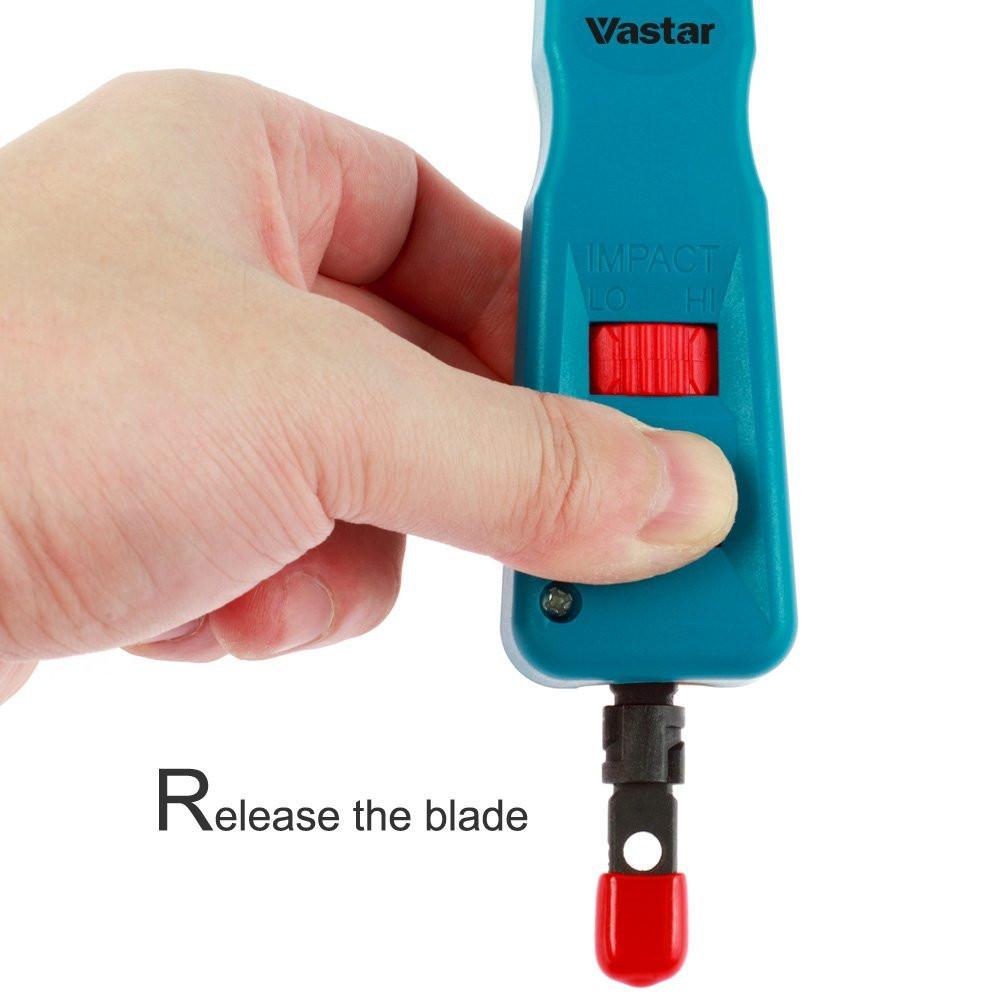 [discontinued] Vastar Network Wire Punch Down Impact Tool with Two Blades - 110 and BK and Network