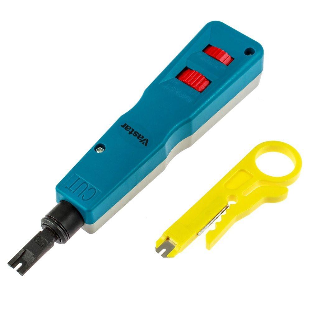 [discontinued] Vastar Network Wire Punch Down Impact Tool with Two Blades - 110 and BK and Network