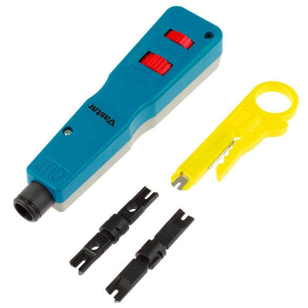 [discontinued] Vastar Network Wire Punch Down Impact Tool with Two Blades - 110 and BK and Network