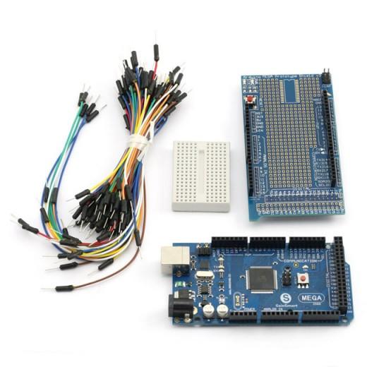 [discontinued] Mega2560 + Prototype Shield V3 + Breadboard Jump Wires