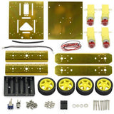 [discontinued] 4WD Robot Car Chasis, Yellow