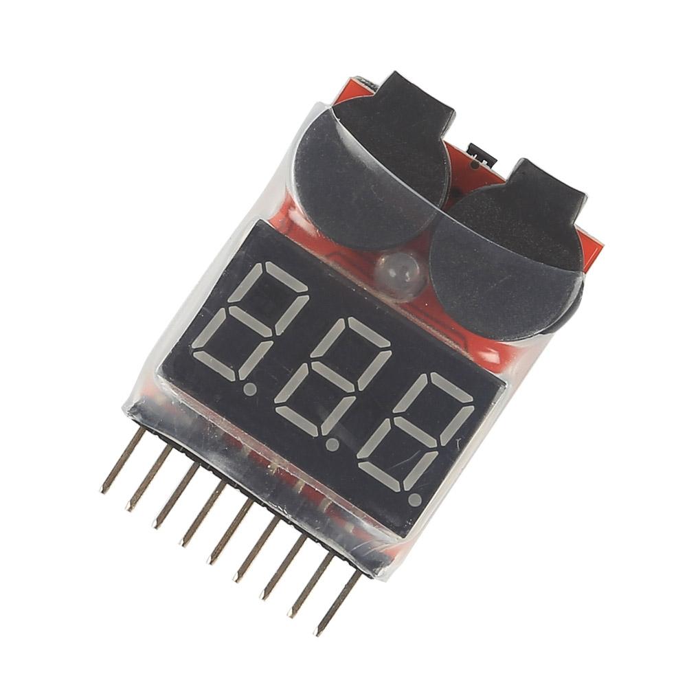 [Discontinued] 1-8S Lipo Li-ion Fe Battery Voltage 2IN1 Tester Low Voltage Buzzer Alarm