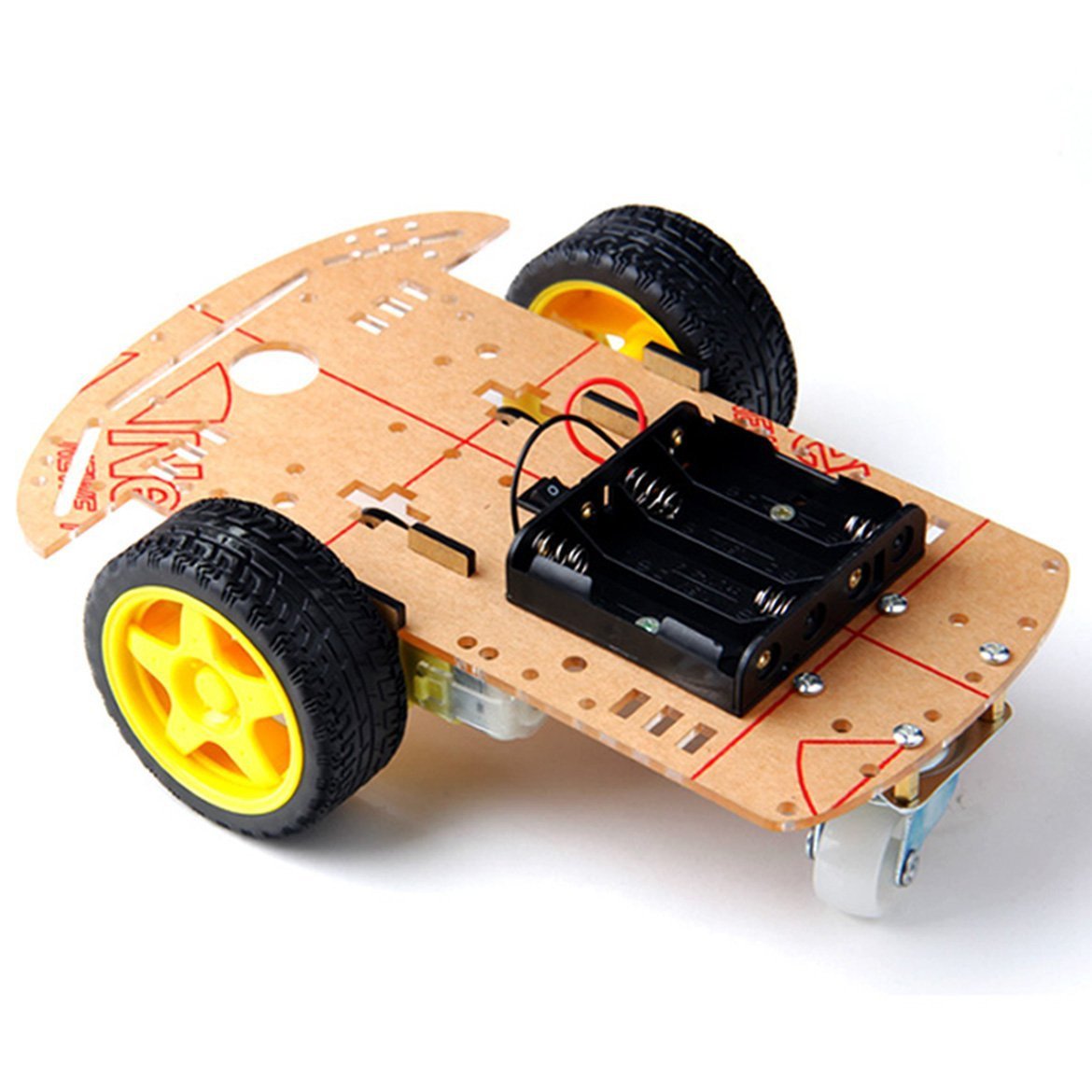 [discontinued] 2WD Smart Car Chassis Kit Tracing Car With Speed Encoder 1:48