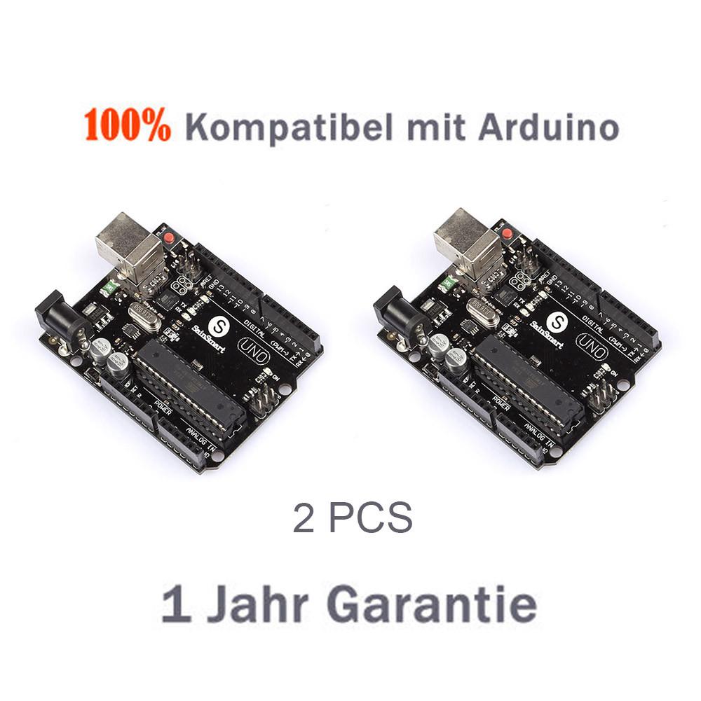 [discontinued] 2 PCS SainSmart UNO R3 ATmega328P Development Board Compatible With Arduino UNO R3 DE Stock