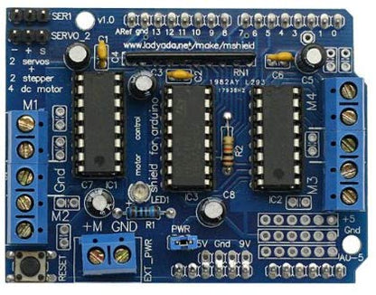 [discontinued] Arduino UNO + Prototype Shield+ L293D Motor Drive Shield