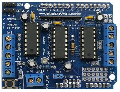 [discontinued] Arduino Mega2560 + Prototype Shield V3 + L293D Motor Driver Shield