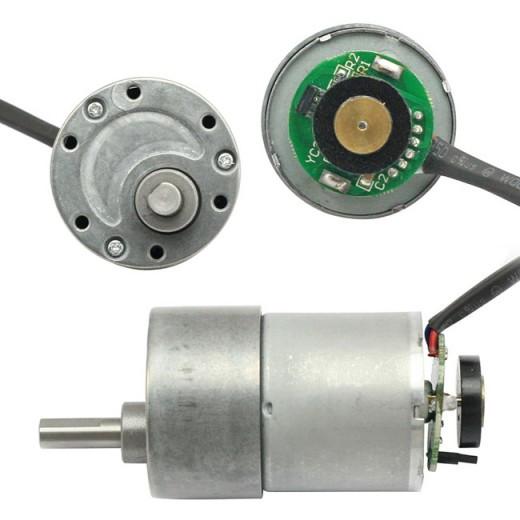 [discontinued] 29:1 Metal Gearmotor 365rpm 37Dx52L mm mit 64 CPR Encoder 12V