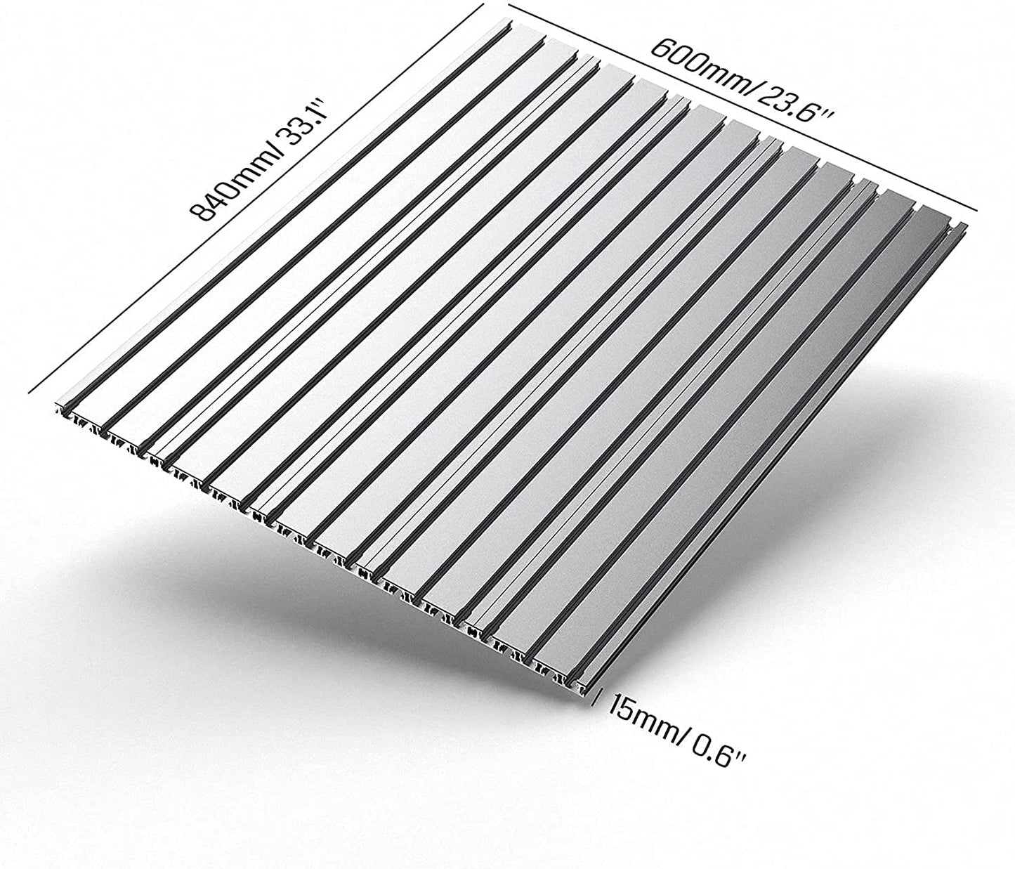 T-Nutentisch 6060 Erweiterung Aluminium Arbeitsplatte für CNC-Fräsmaschine PROVerXL 4030 XY-Achsen Erweiterungssatz