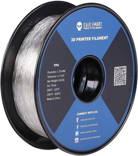 [discontinued] SainSmart TPU 3D Drucker Filament, 1.75 mm, 0.8 kg (Transparent)