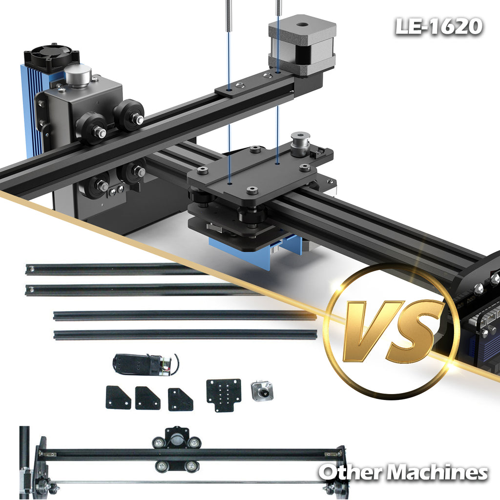 Jinsoku LE-1620 Tragbarer CNC Lasergravierer, Einarm-Lasergravur-Schneidemaschine, DIY-Lasermarkierung