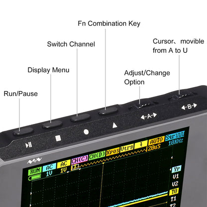 SainSmart DSO213 4-Kanal Digital Mini Oszilloskop mit Speicher