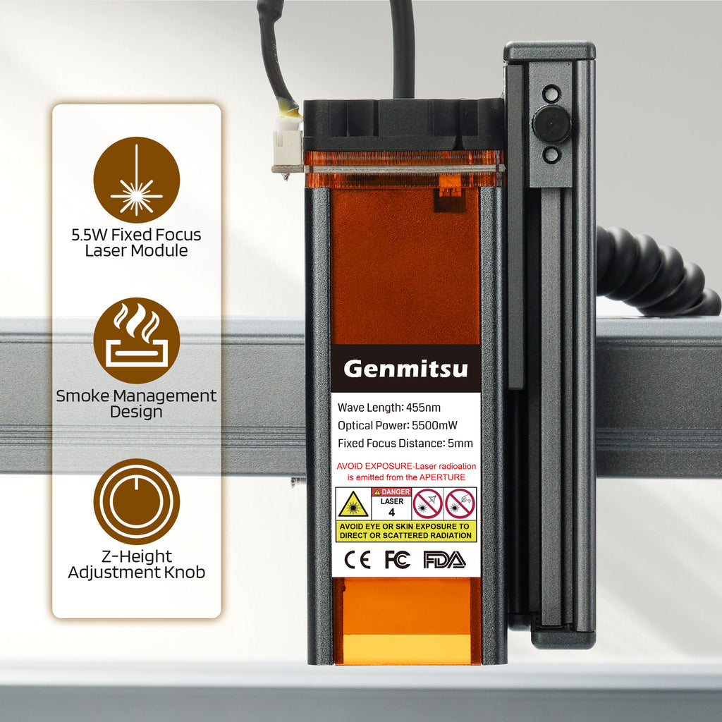 [discontinued] Jinsoku LC-40 Lasermaschine, Lasergravierer mit APP-Steuerung, Linearschiene, Endschalter, Bewegungssensor, 400mm x 400mm Holz-laser cutter