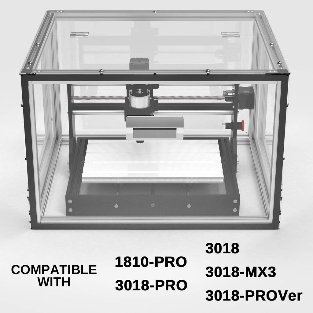 [discontinued] KABA Acryl-CNC-Gehäuse - Verbesserter Schutz, staubdicht, Lärm-reduziert, kompatibel zur 3018-PRO/3018/3018-MX3/3018-PROVer/1810-PRO, 460mm x 400mm x 310mm