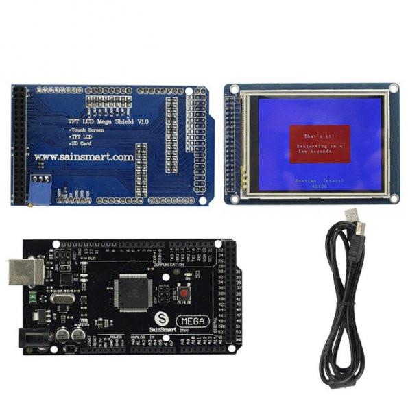 [discontinued] Mega 2560 R3 + Adapter Shield + 3,2 TFT LCD Touch Panel